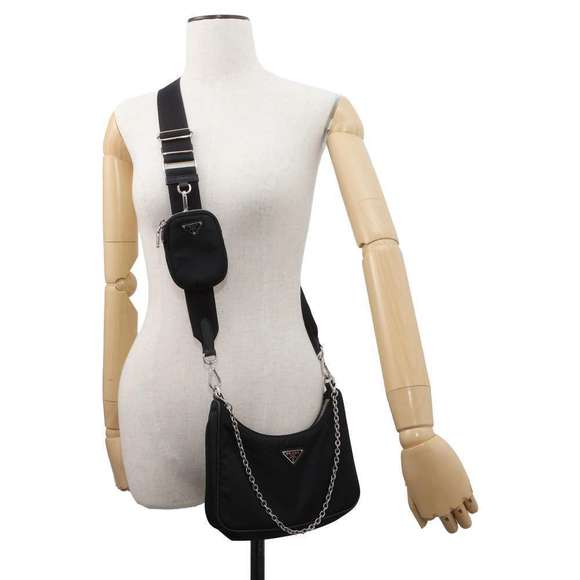 Prada Shoulder Bag Re-Edition 2005 Nylon 2way Black - Picture 4 of 16